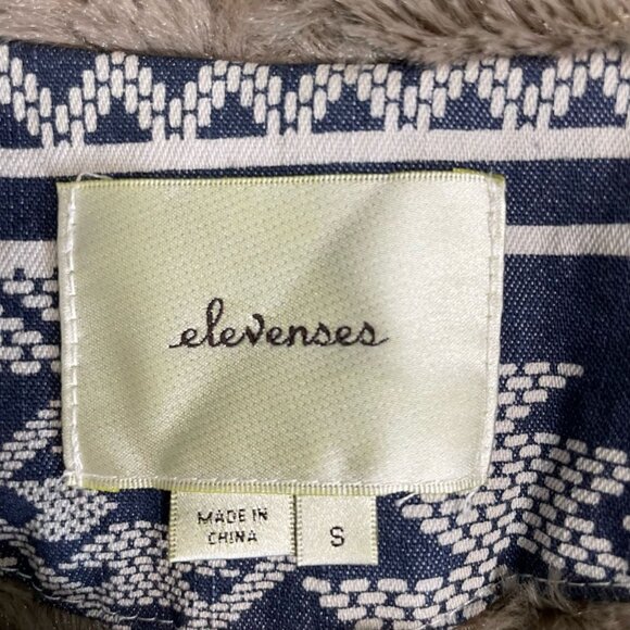 Elevenses Faux Fur Vest Womens Small‎ Brown Asymmetric Open Front Sleeveless - Picture 9 of 9